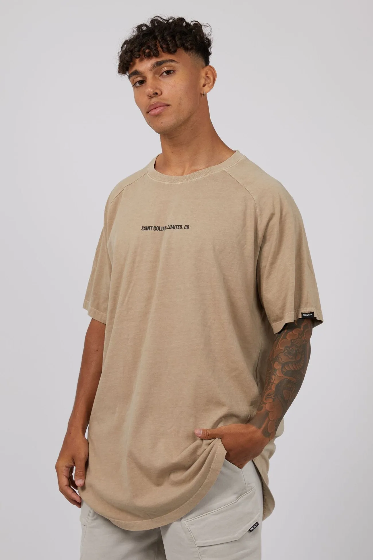 Elevate Raglan Tee Tan Essential Wear Cozy Fit