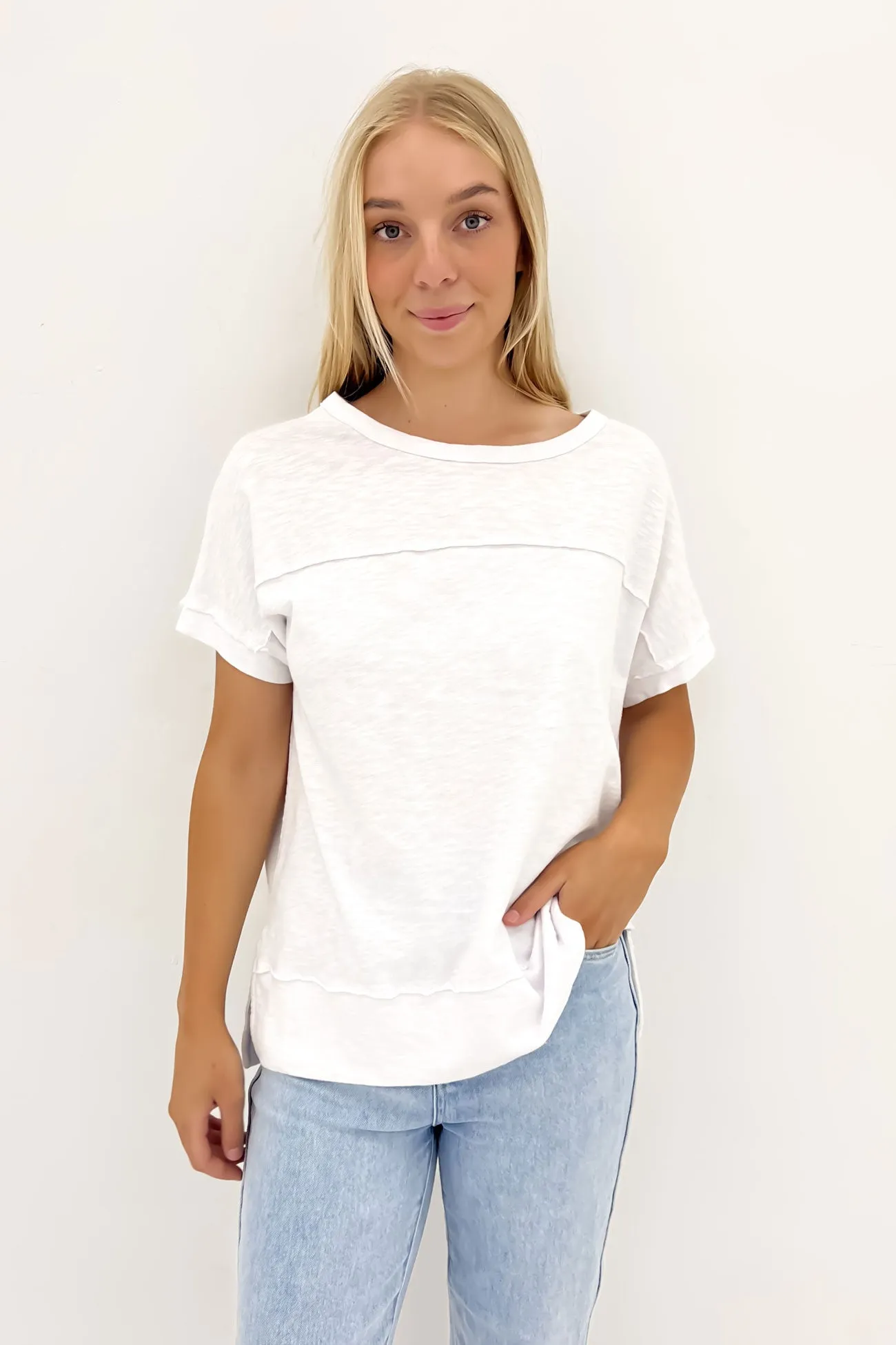 Casual Appeal WrinkleFreeFabric Allison Tee White