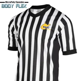 WVSSAC Body Flex Side Panel Basketball Referee V-Neck Seasonal Wardrobe Traveler??s Choice