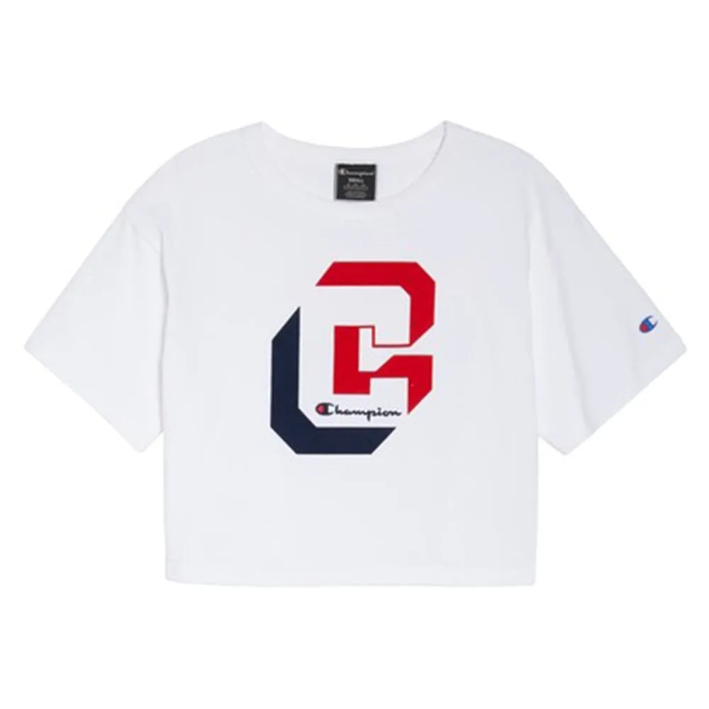 Metallic Elements Minimalist Short Sleeve Cropped T-Shirt Women
