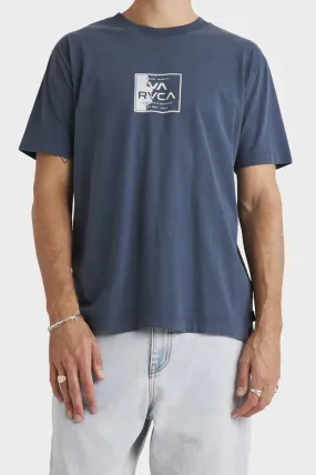 VA Torn Short Sleeve Tee Petrol Blue Office Wear
