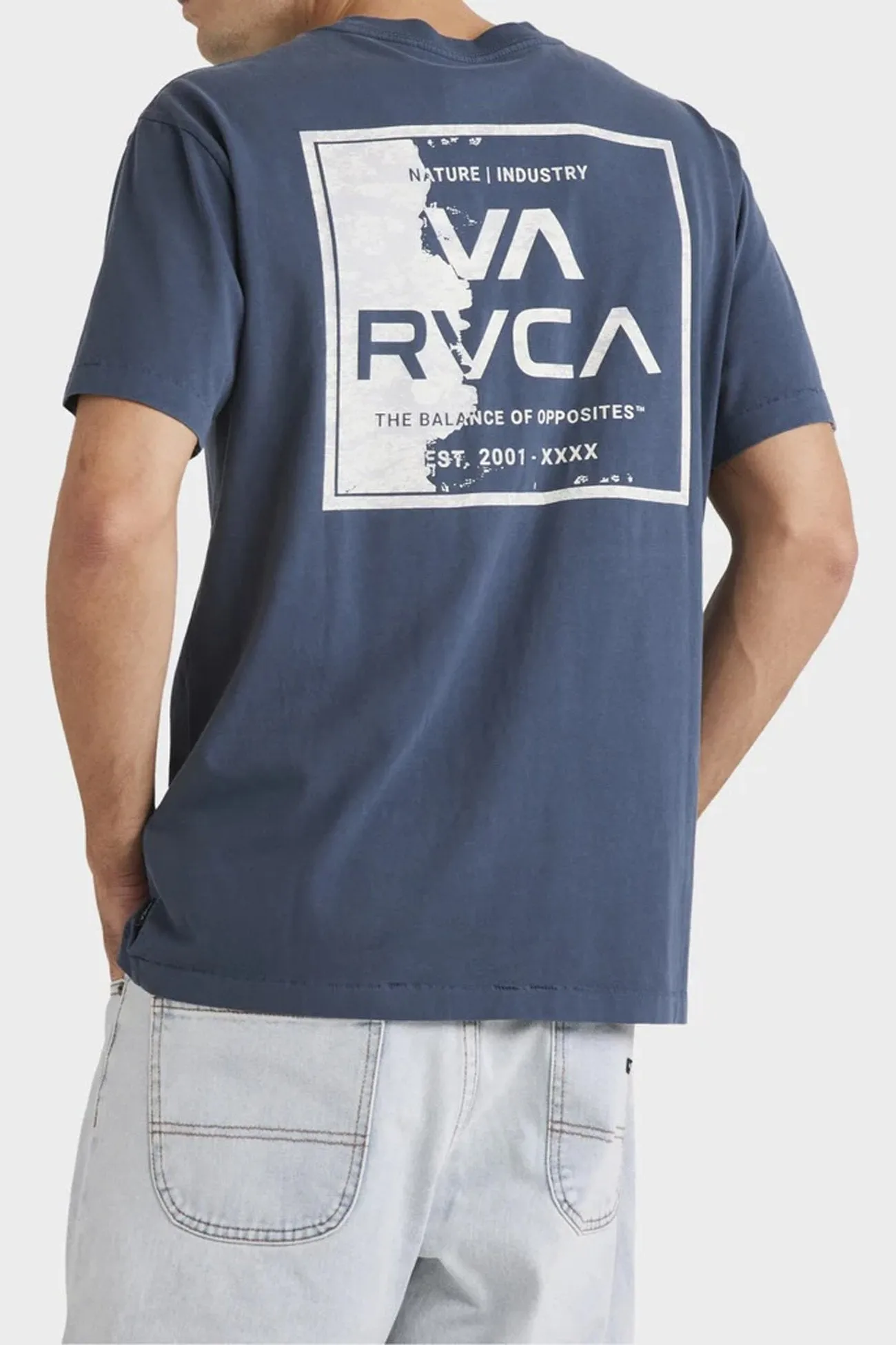 AntiPilling VA Torn Short Sleeve Tee Petrol Blue