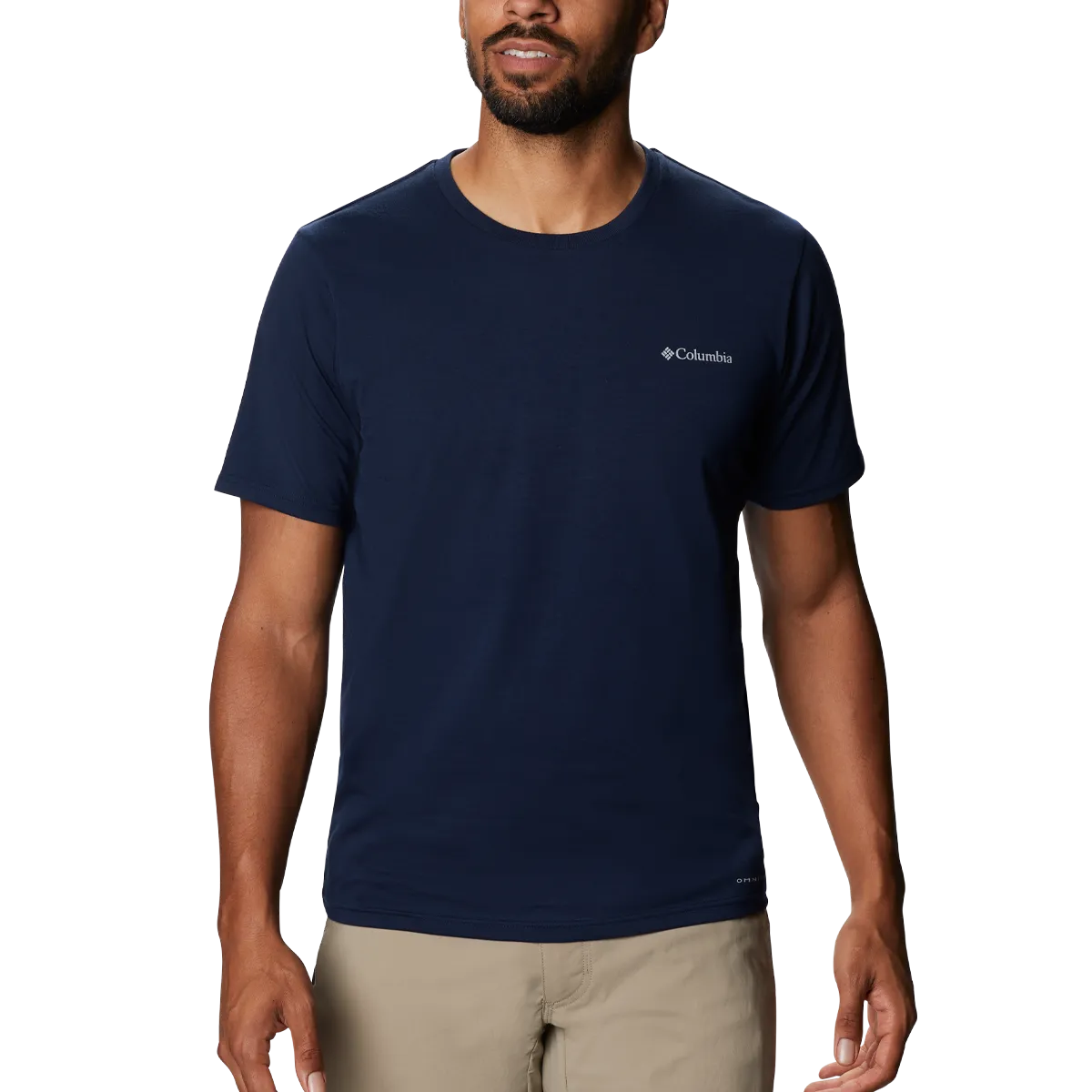 NonIrritatingEdges Glow In The Dark Accent Trim Men's Sun Trek Short Sleeve T-Shirt