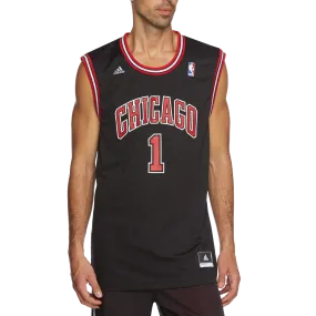 Reused Cloth Anti Static Inner Layer Adidas Chicago Bulls Derrick Rose Replica Basketball Jersey