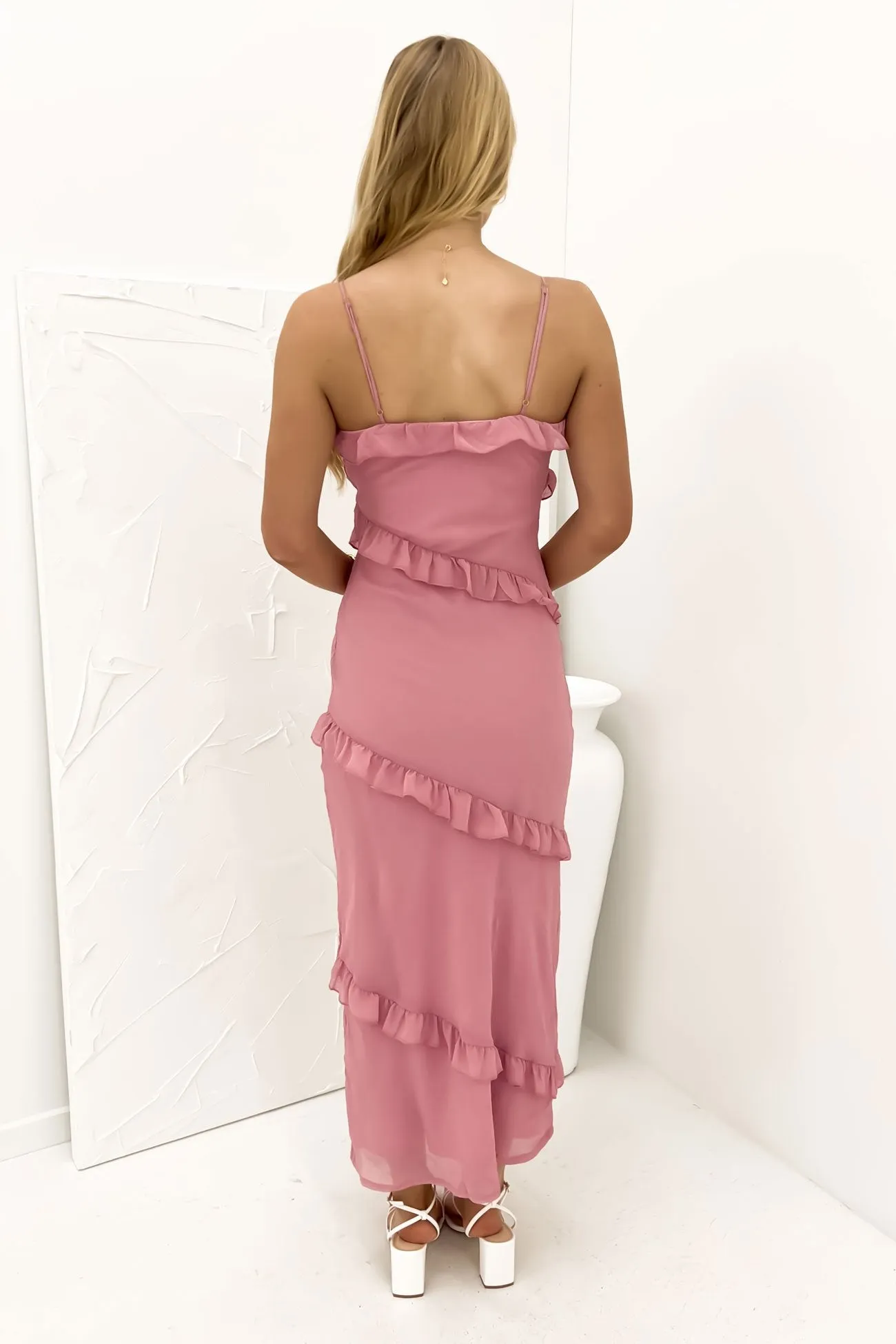 Veronica Maxi Dress Pink Practical work-to-play piece Work or Play