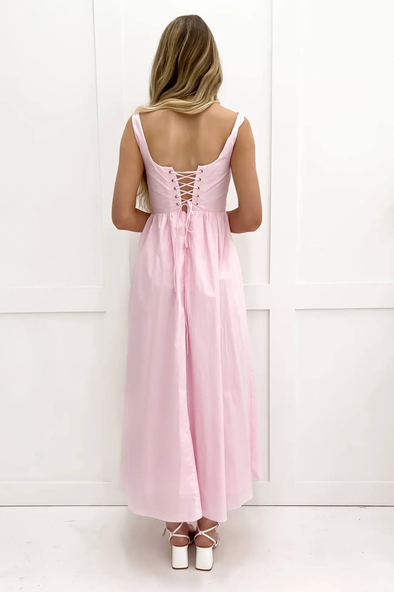 Polite Tone Shamira Midi Dress Pink