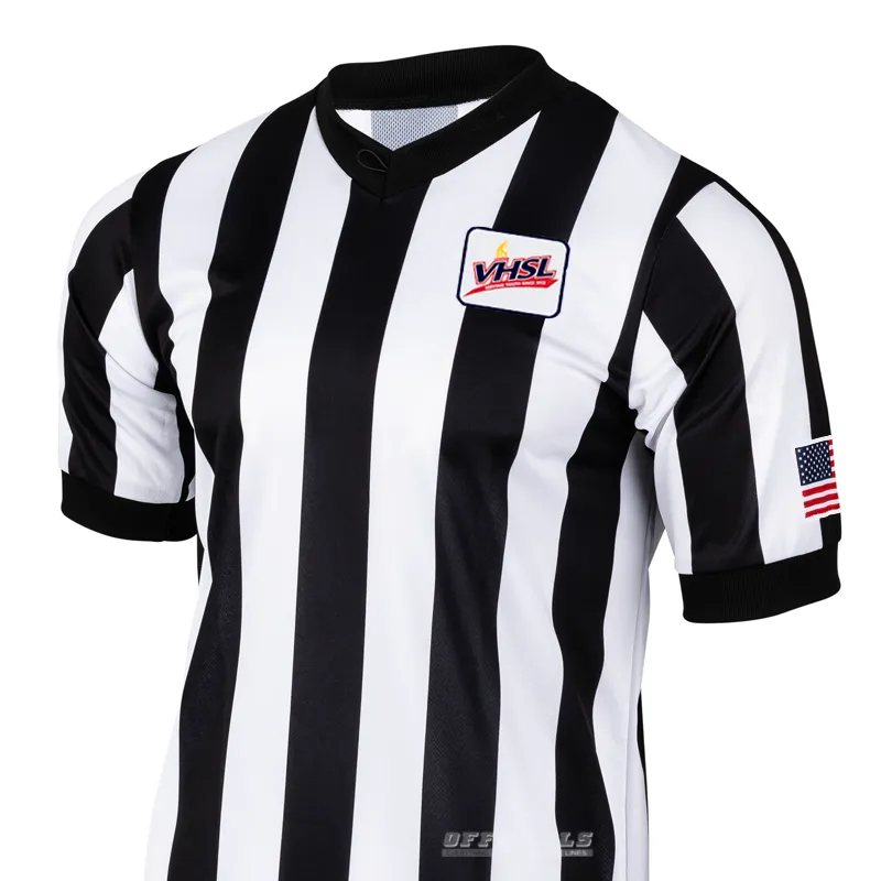 VHSL Logo Basketball Referee V-Neck Fashionable Pick Two Tone Stitching