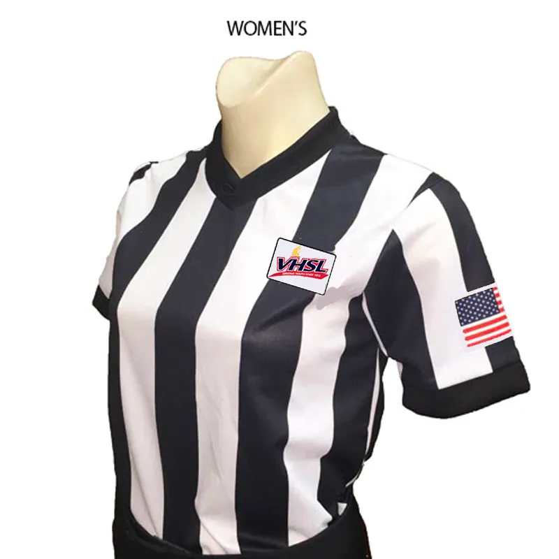 VHSL Logo Basketball Referee V-Neck Flexible Shoulder Panels gender-neutral