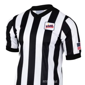 VHSL Logo Basketball Referee V-Neck Fashionable Pick Two Tone Stitching