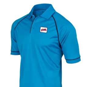 VHSL Logo Men's Blue Volleyball Shirt Raw edge Snag Free Surface