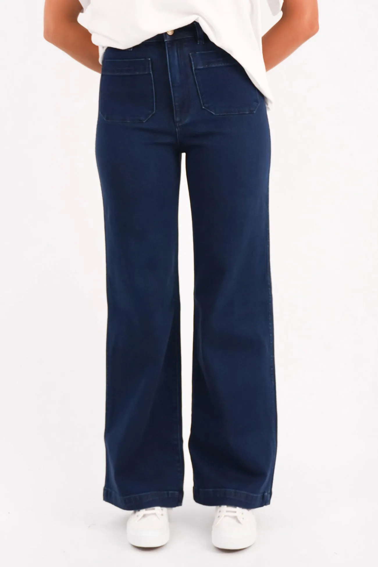 Plain Favorite Sustainable Beach Day Sailor Jean Long Dark Stone