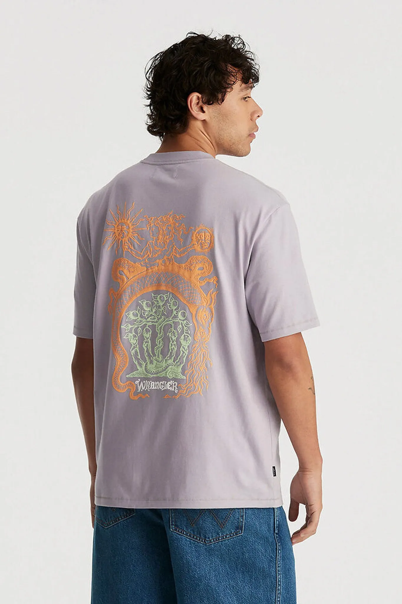 Earth Serpent Slacker Tee Concrete Trendy Comfort Sporty Look
