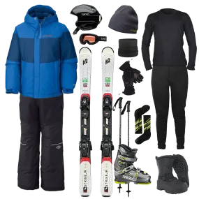 Waterproof Coating Odor Resistant Coating Columbia The Works Package w/ Bibs - Boy's Ski