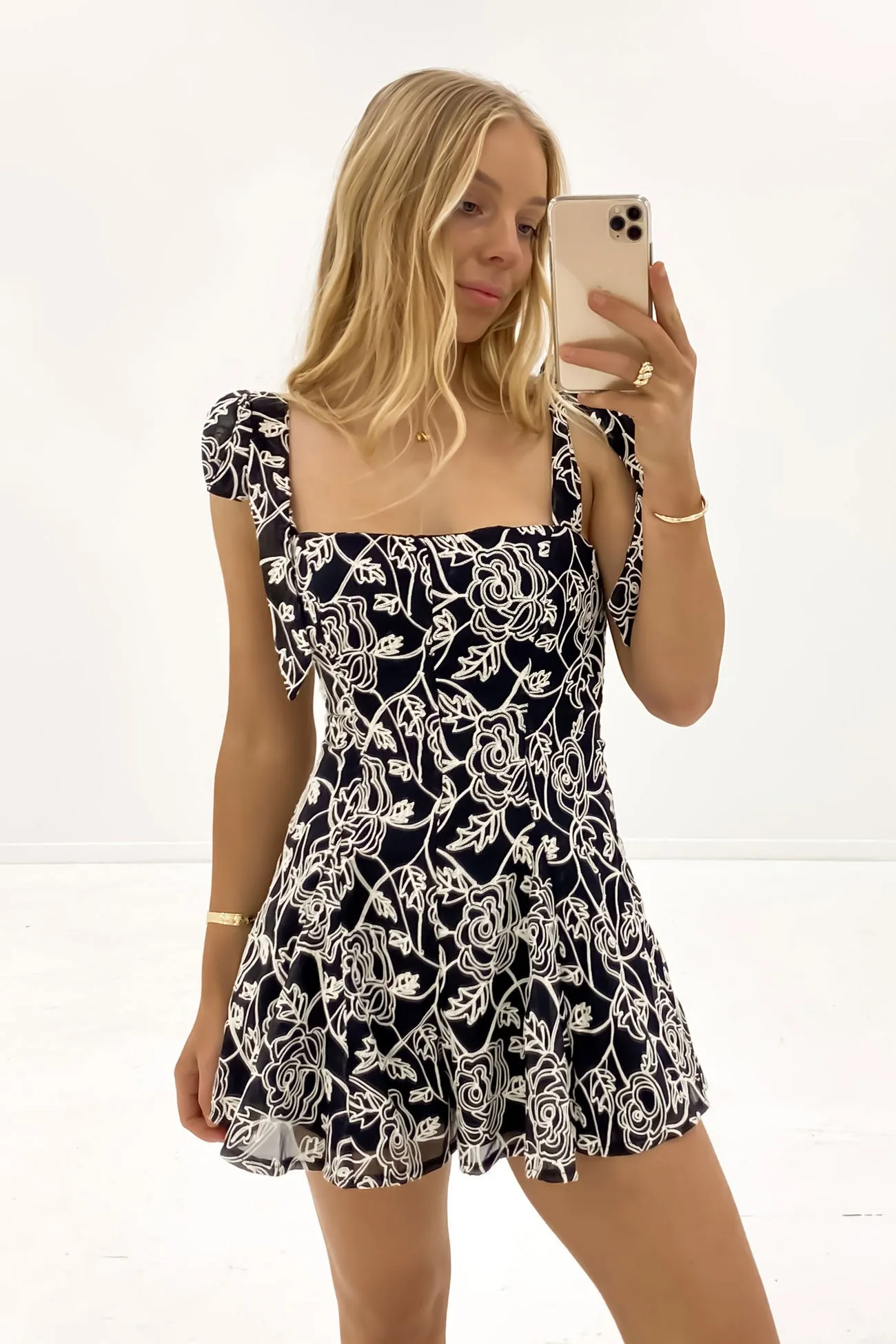 Karla Playsuit Black White Club Sport