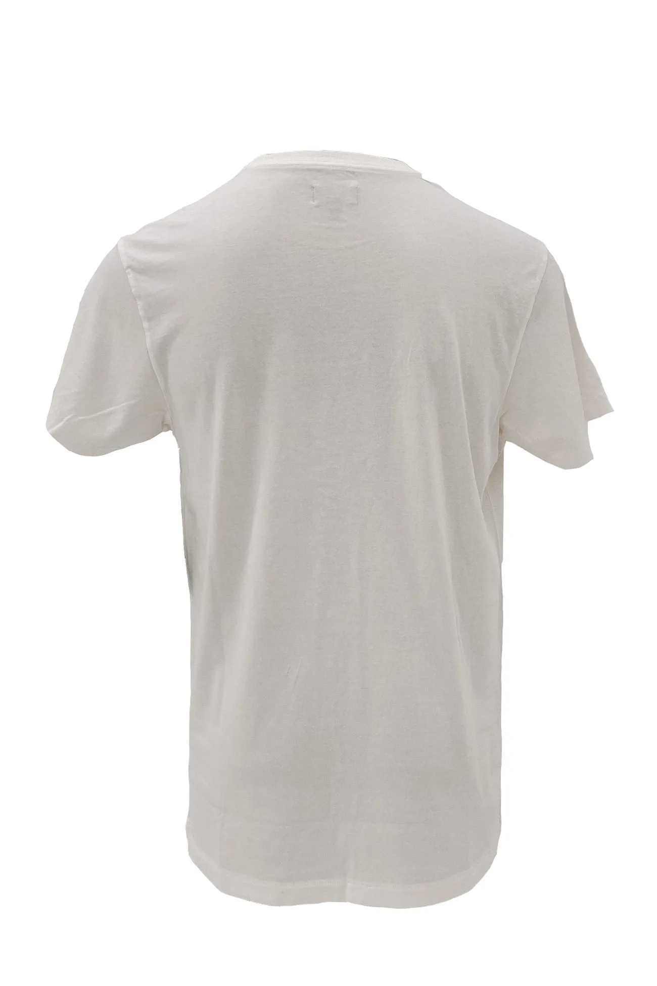 Vintage Reserve Short Sleeve Tee Off White Sol Wash Spandex Enhanced Elasticity V neck elegance