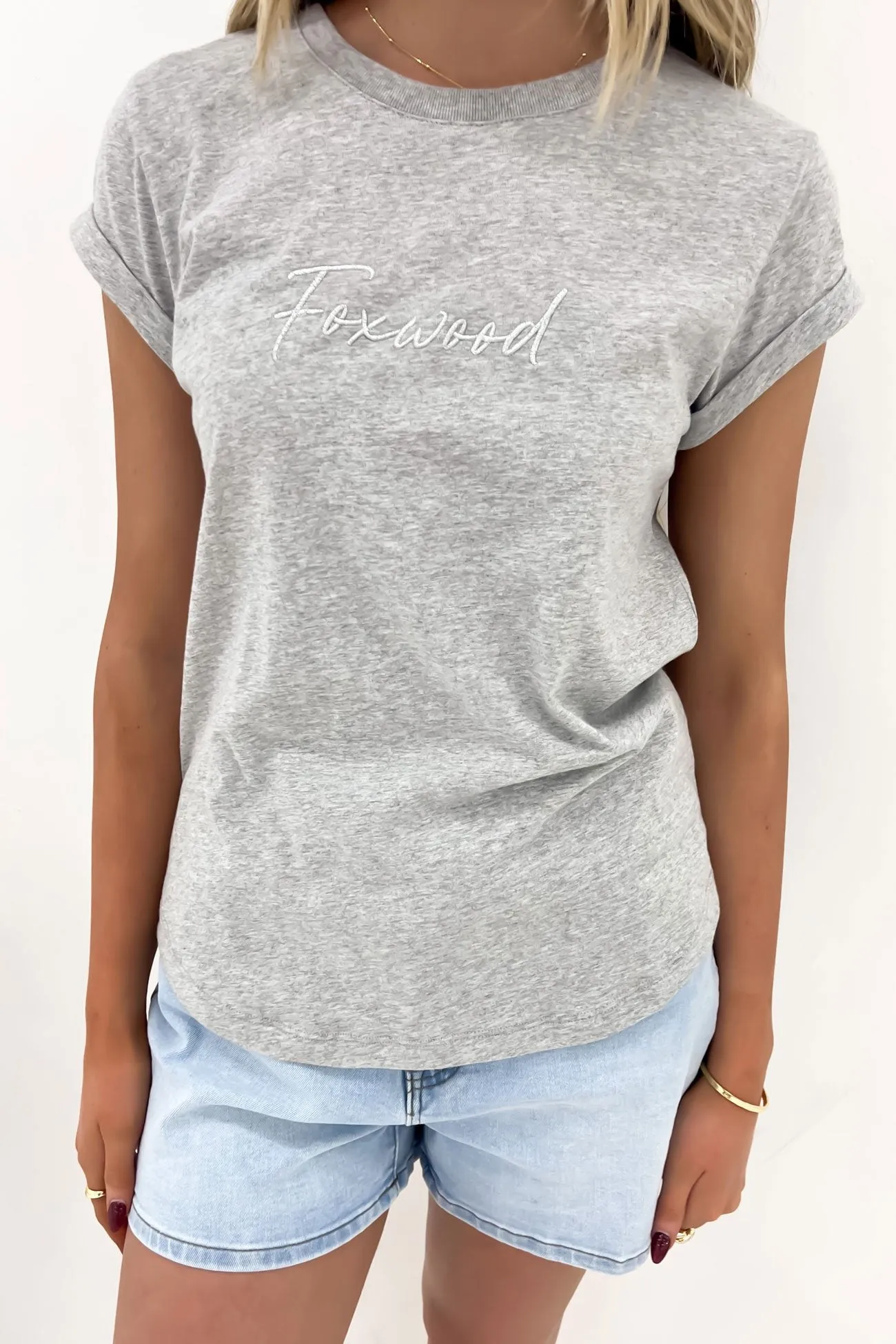 Signature Tee Grey Marle Button Down