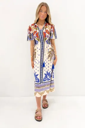 Back-Zip Work-Ready Look Venya Midi Dress Tropical Sagrada