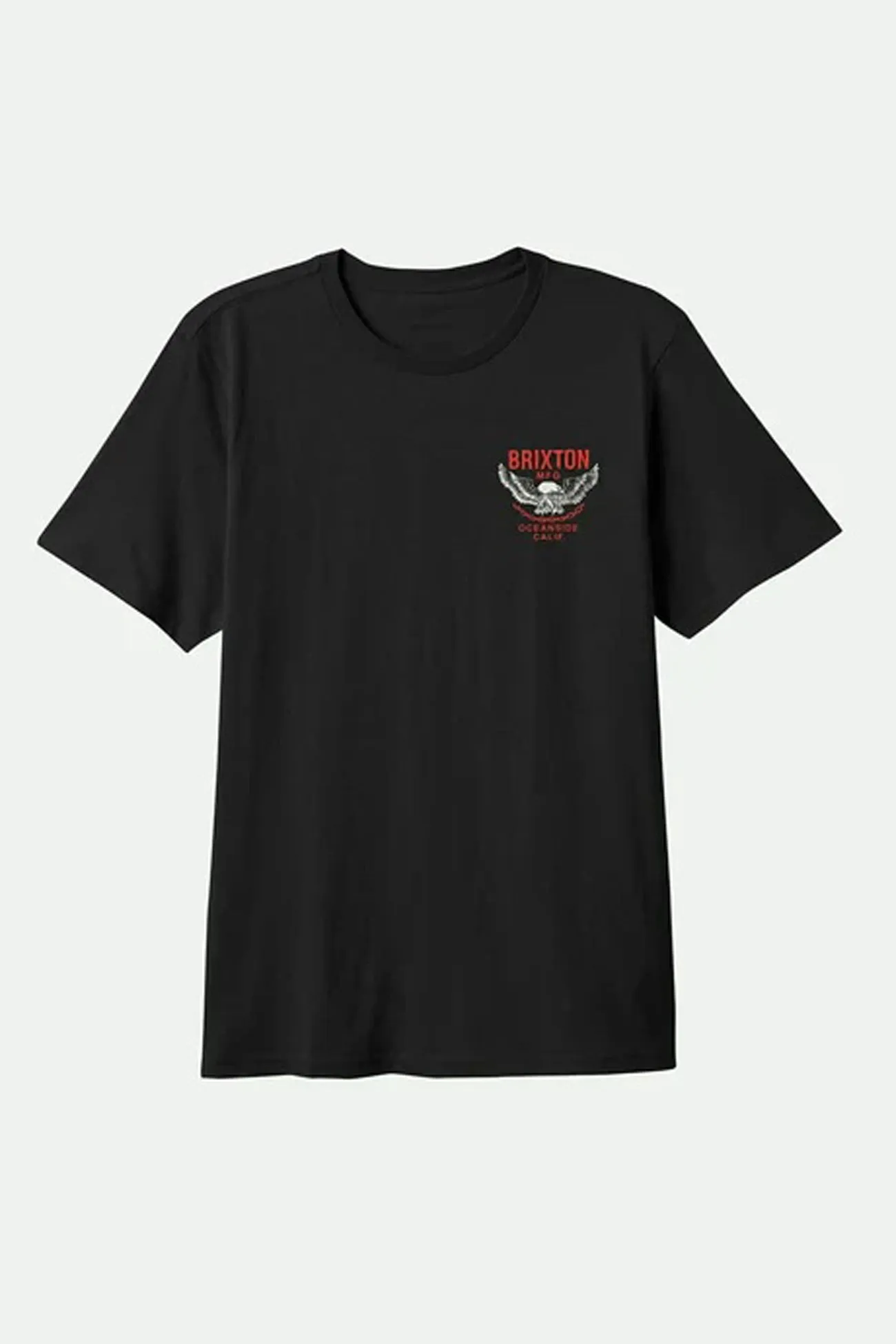 Boat Neck Waller Short Sleeve Standard Tee Black Worn Wash