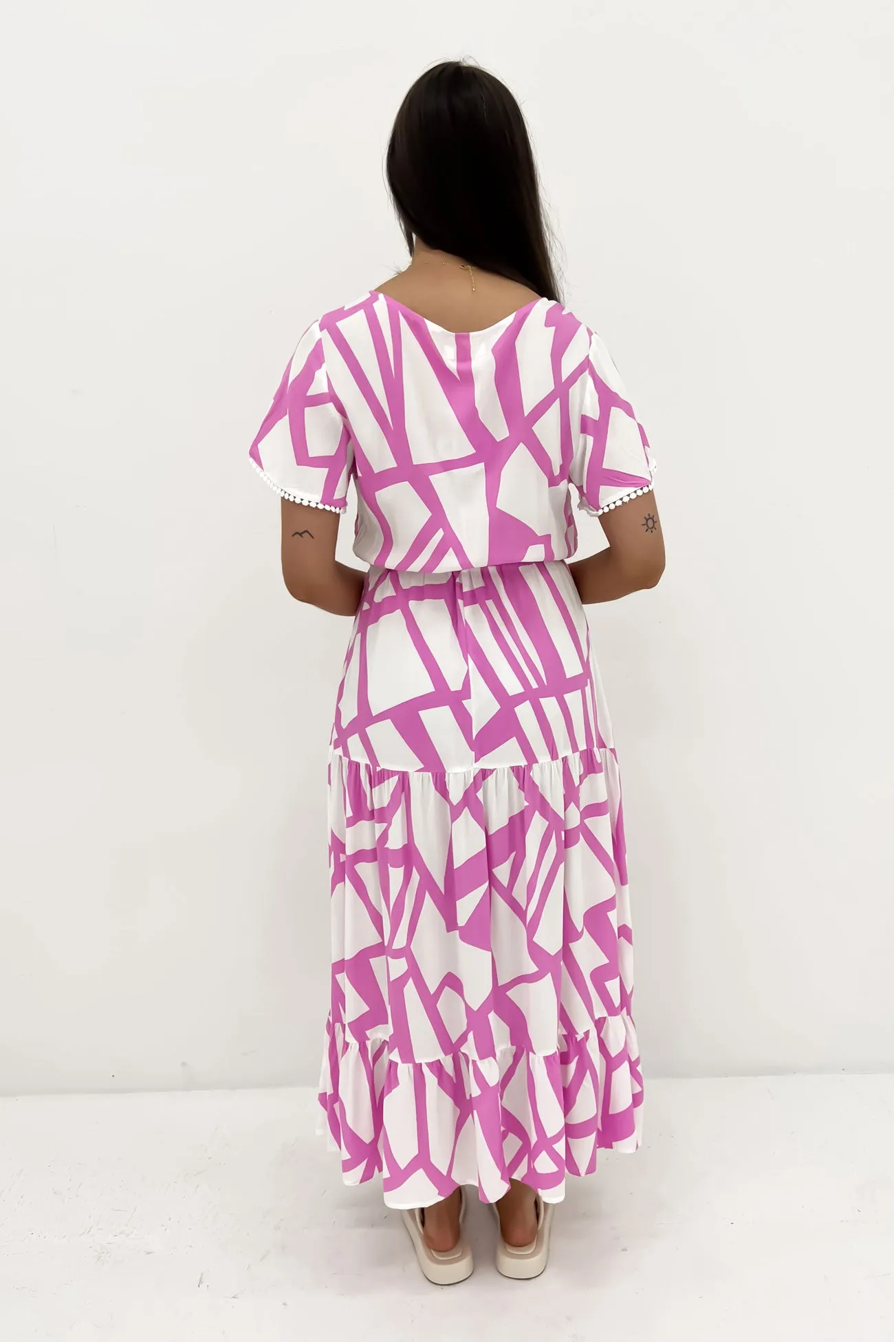 Cozy Layers Relax Style Jonathan Maxi Dress Purple Esme