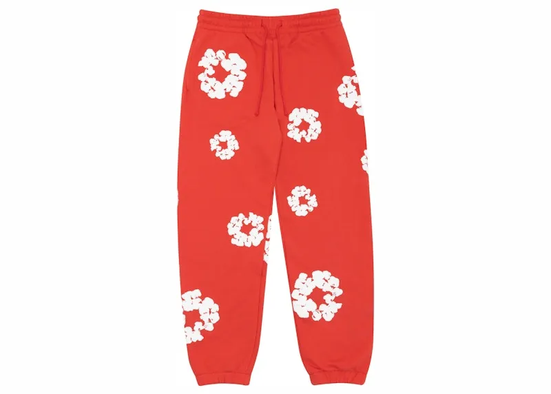 Shrink resistant Denim Tears Cotton Wreath Sweatpant Red