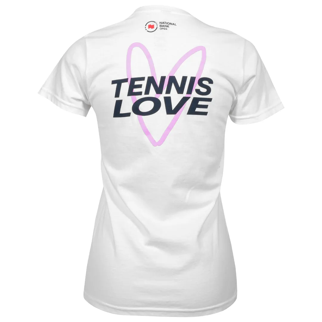 loops Embroidered Elements water-repellent NBO Toronto Women's Tennis Love Tee - White