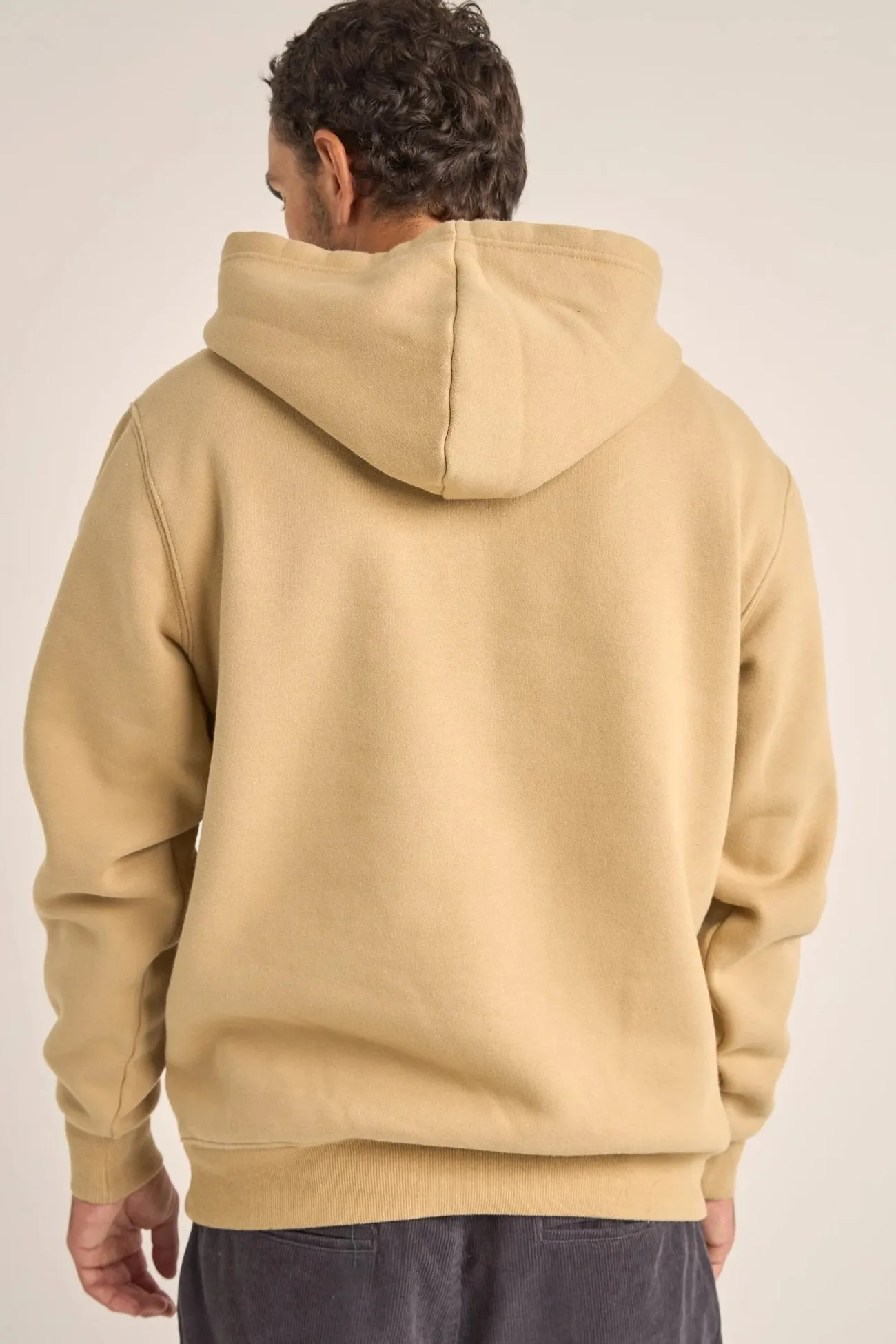 Wet Wicking UV Protective Layer Arch Heavyweight Fleece Hood Sand