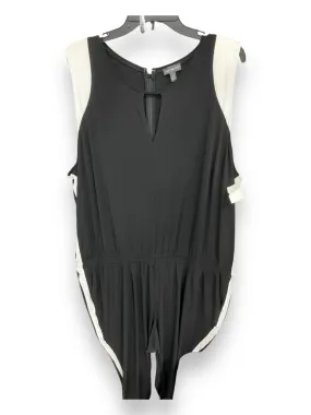 Easy Layers Dew Tone Jumpsuit By Limited In Black & White, Size: 2x
