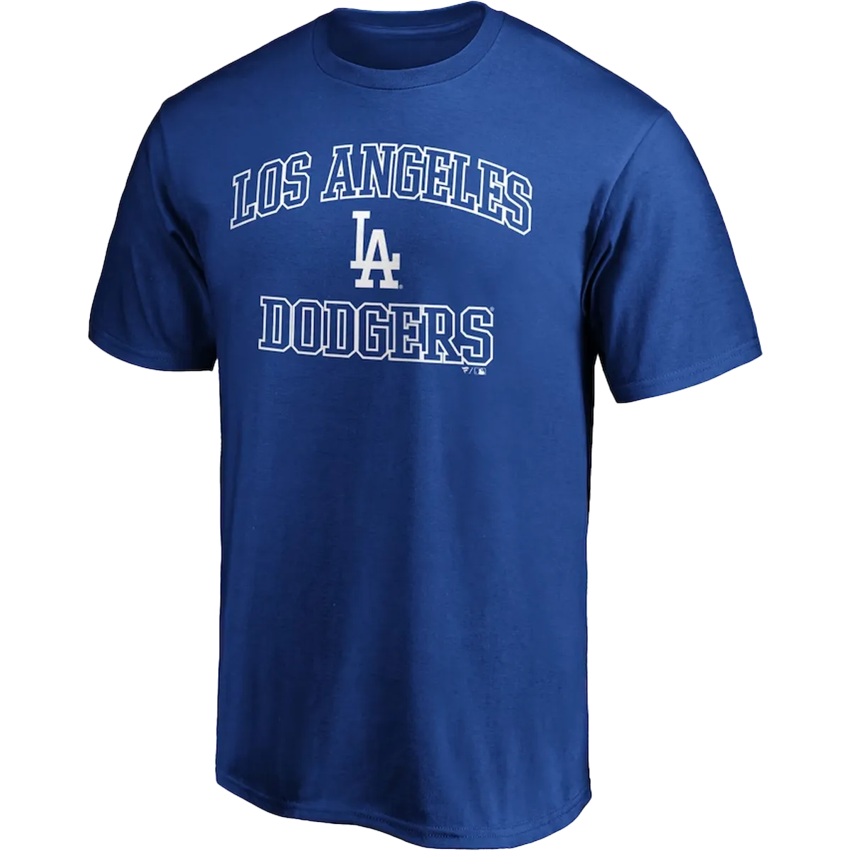 Men's Dodgers Cotton Heart and Soul Short Sleeve RibbedCuff