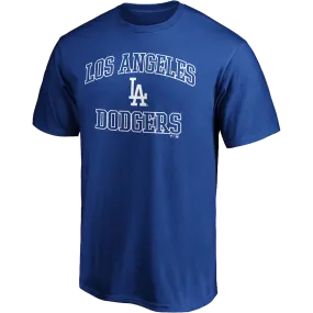 WideNeckOpening Men's Dodgers Cotton Heart and Soul Short Sleeve