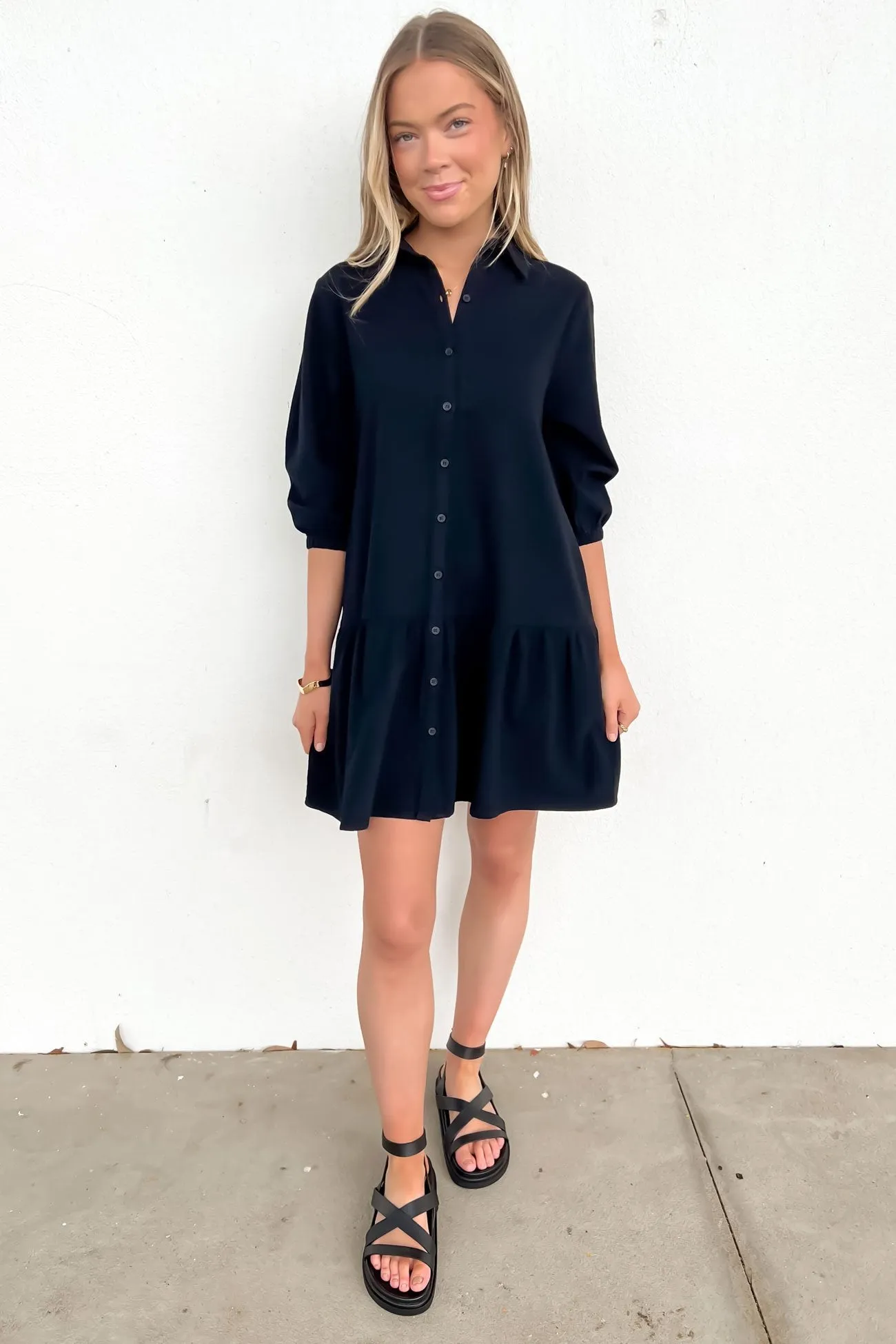 Weston Mini Dress Black Pure Tone