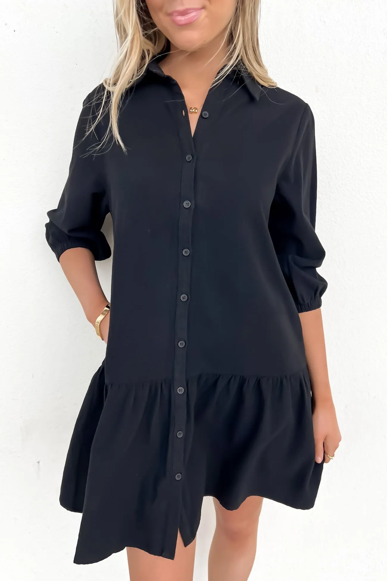 Shared Moment Body Fit Weston Mini Dress Black