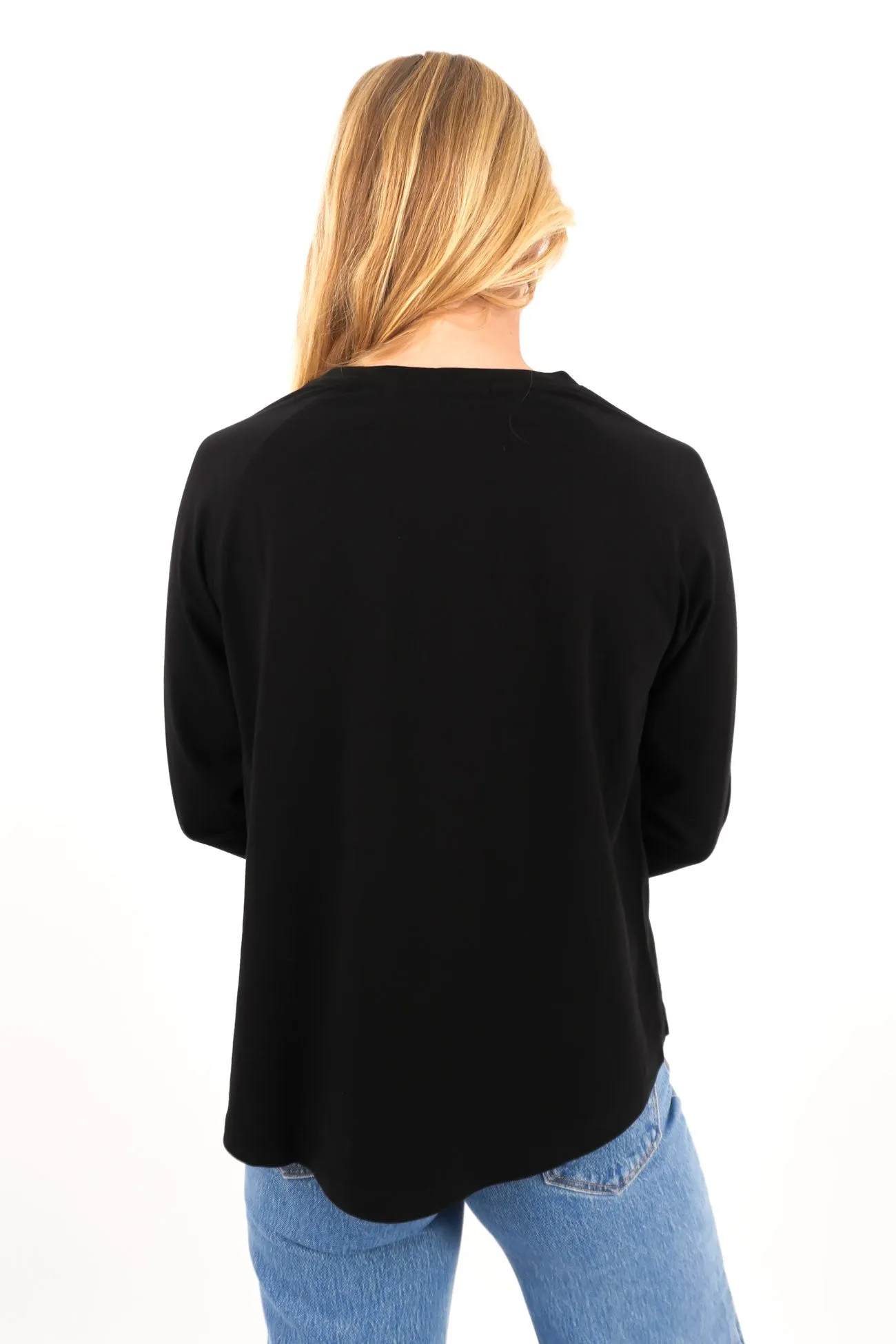 Non Restrictive Tailoring Holiday Gift Endless Long Sleeve Tee Black