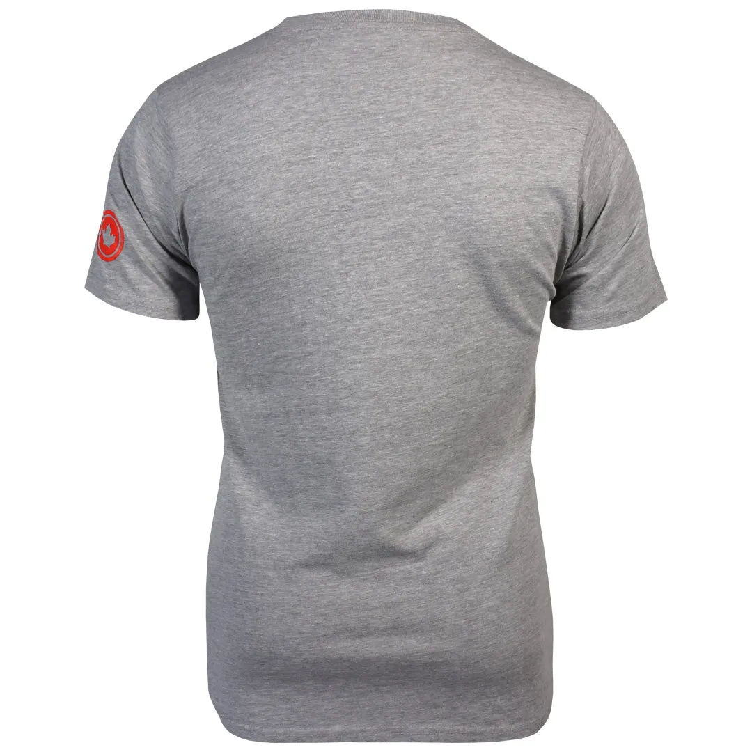 Wide - leg Merchant of Tennis CN Tower Tee - Grey leatherette Flare leg
