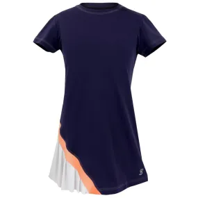 Shiny Finish Sofibella Girls Sorrento Dress - Navy