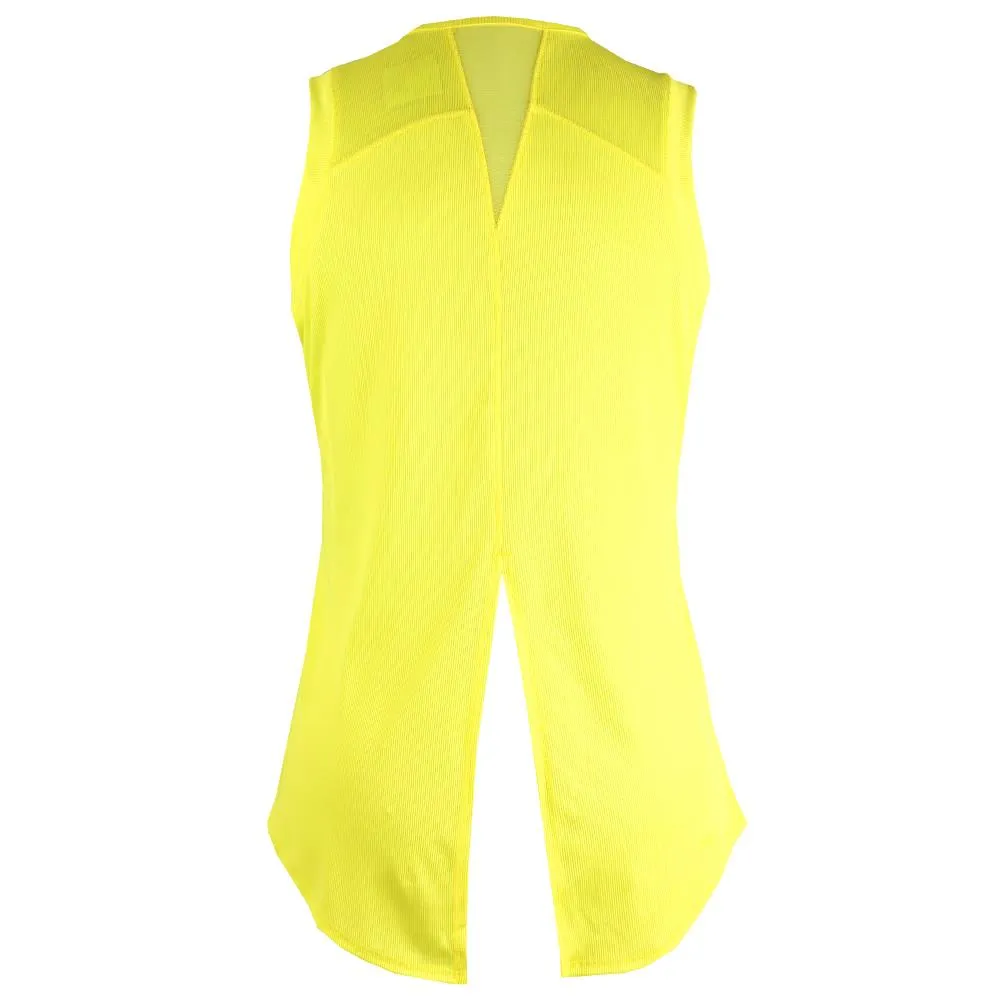 wide legs Lucky In Love Women's Swift Tie Back Tank - Yellow Printed Pattern