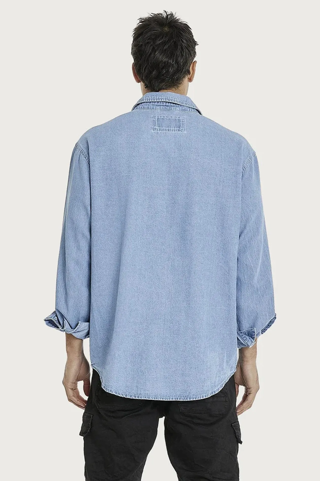 Wildfire Overshirt Blue Sky Anti Cling Fabric Non Iron Fabric