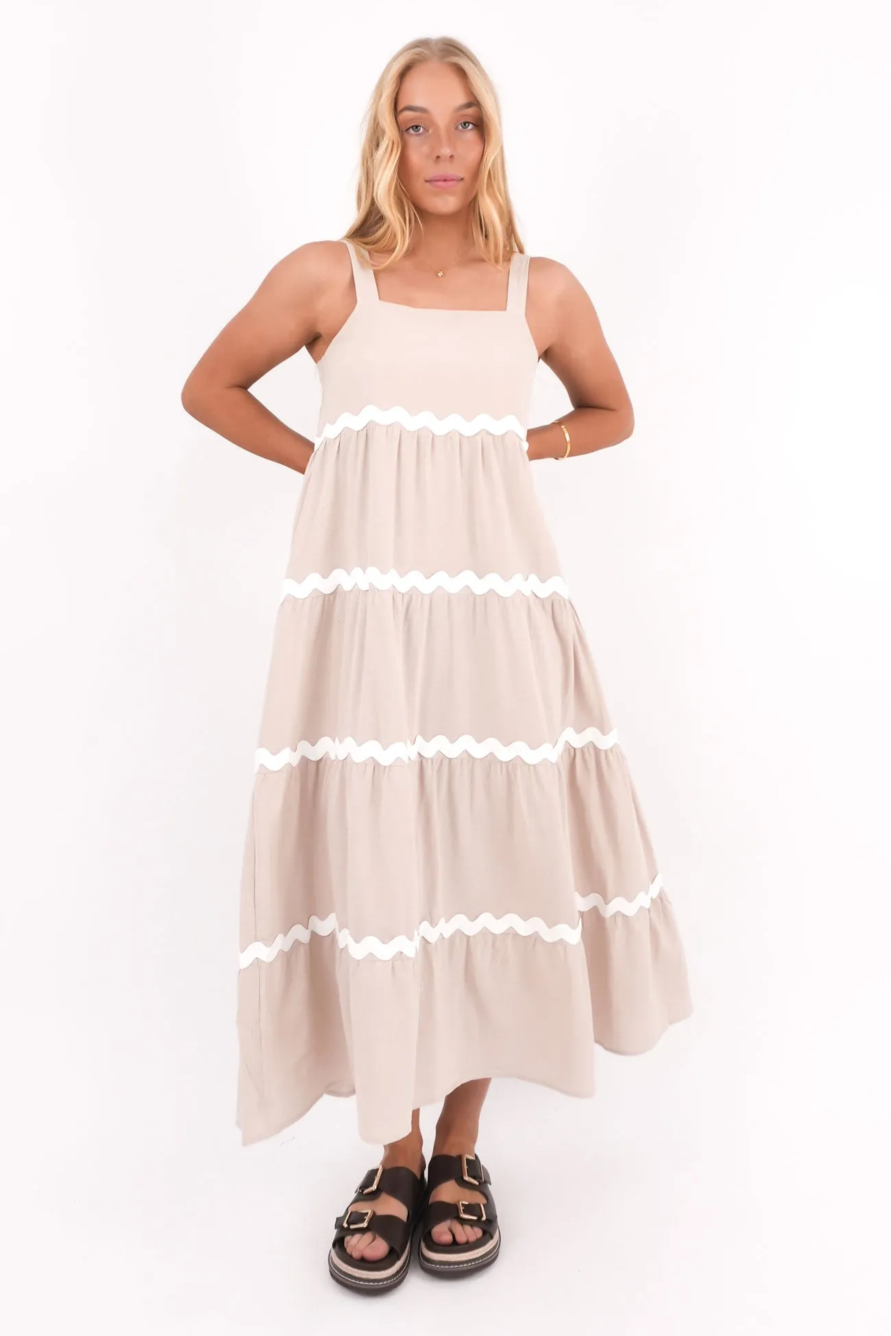 Romantic Style Willa Maxi Dress Natural