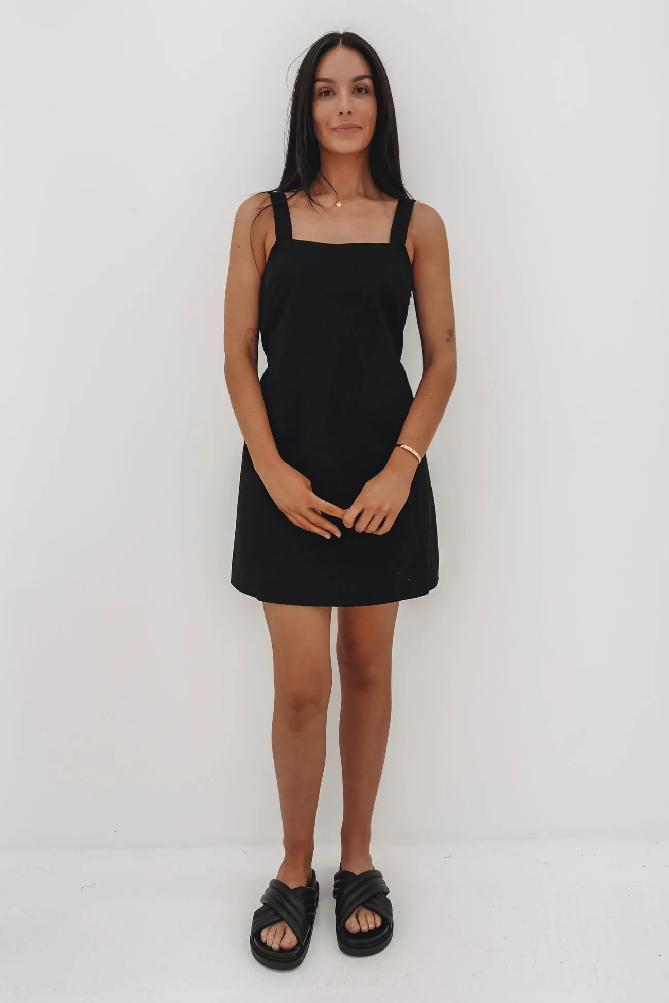All Day Ready A Line Cut Willa Mini Dress Black