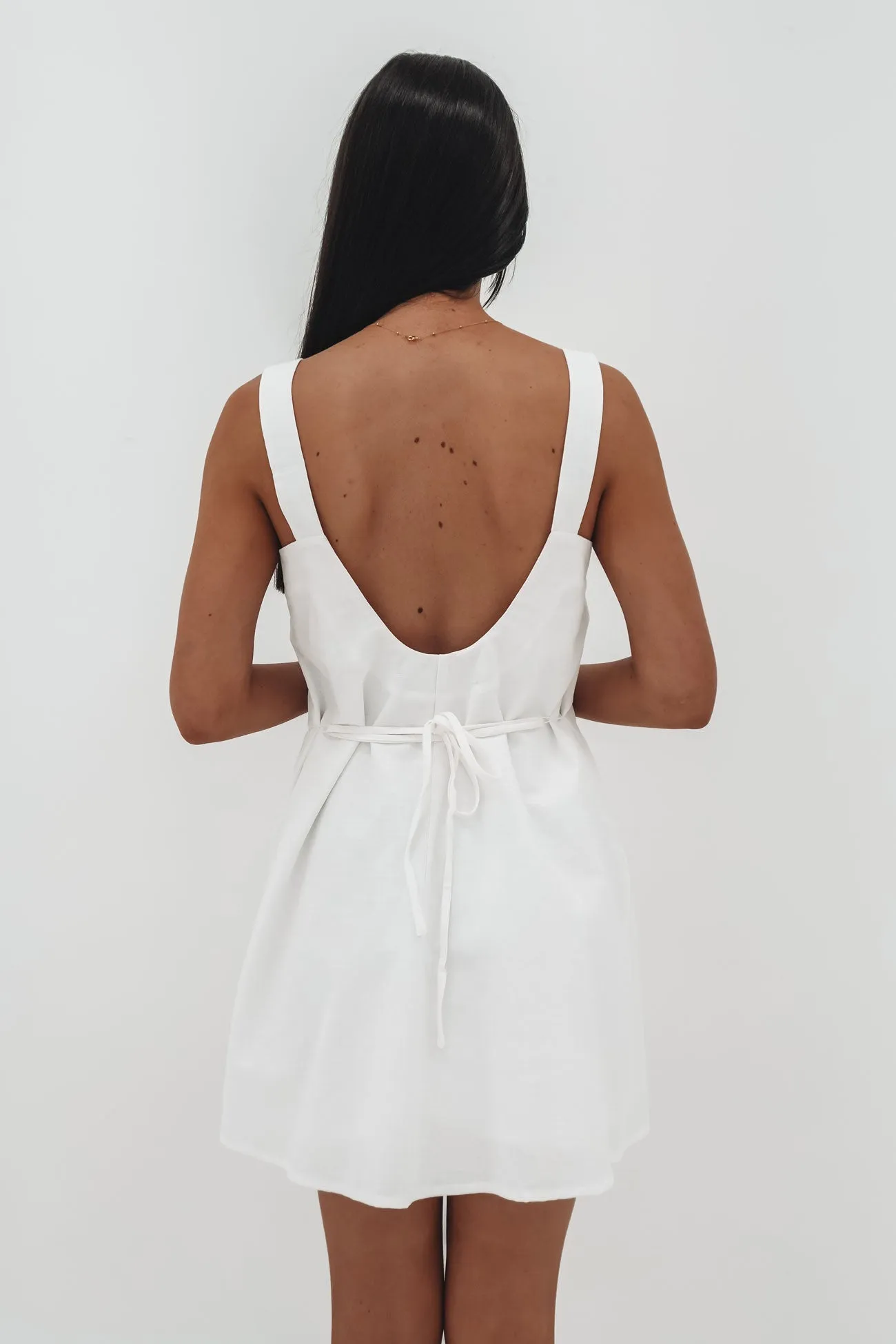 Warm Undertone Balanced Fit Willa Mini Dress White