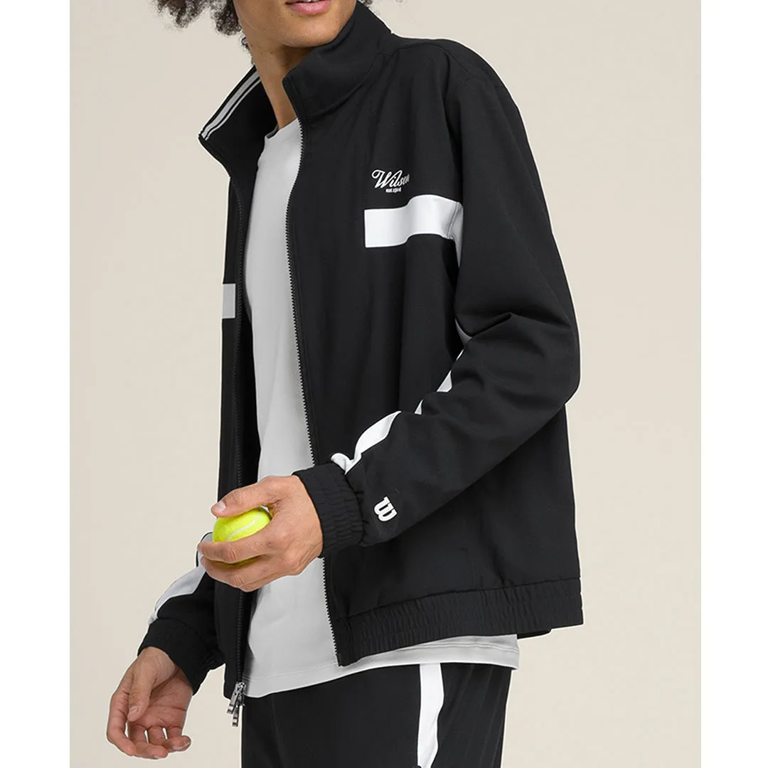Wilson Men's Grand Slam Jacket - Black Bold Look Flight Fit Bio Glow