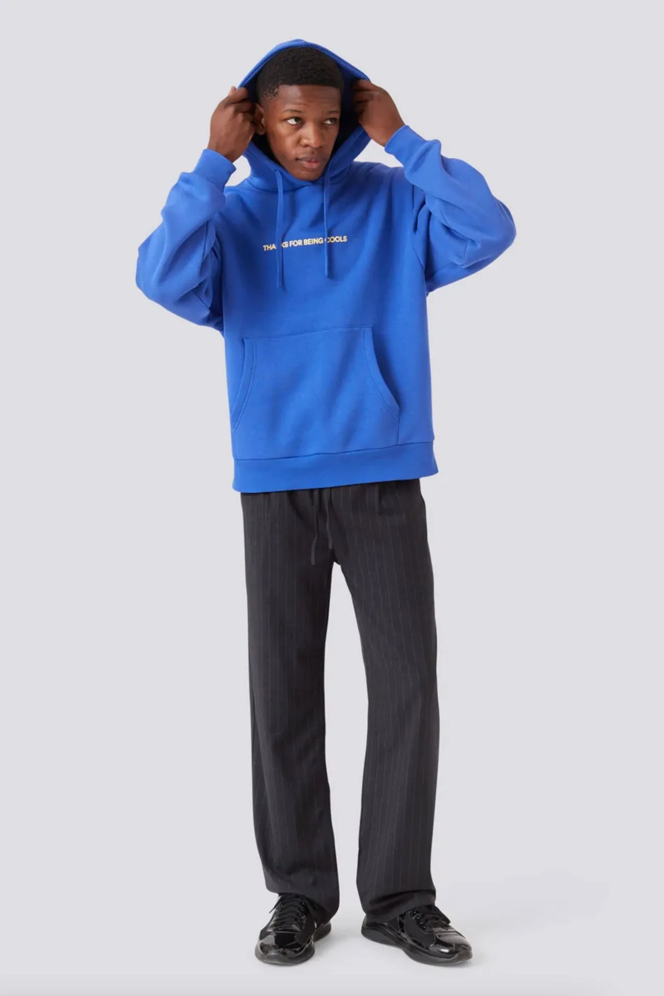 Thanks Hood Cyber Blue Wrinkle Resistant
