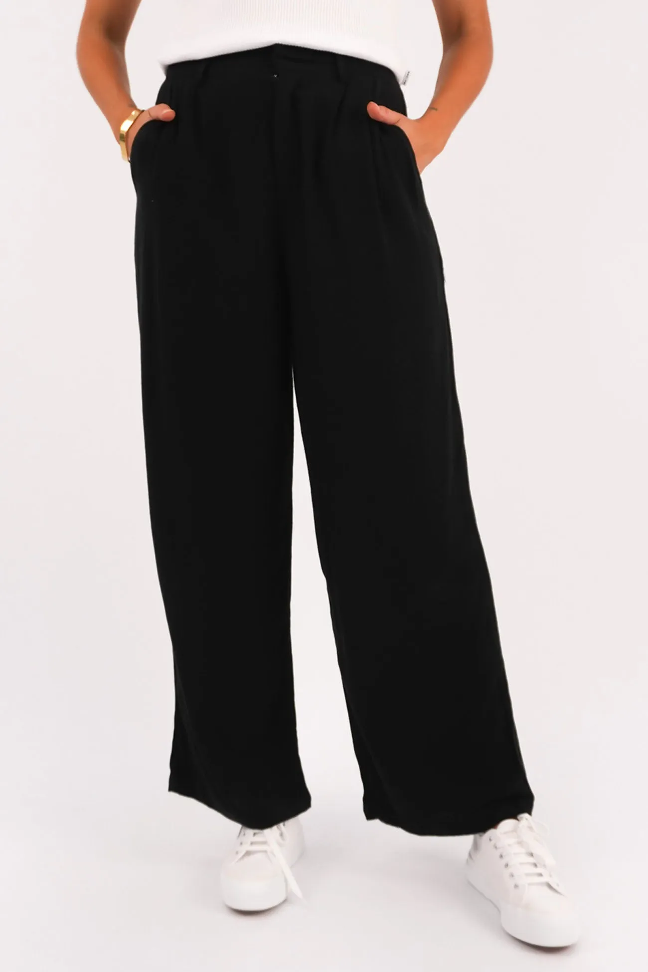 Natalia Pant Black stain resistant coating Fade Resistant