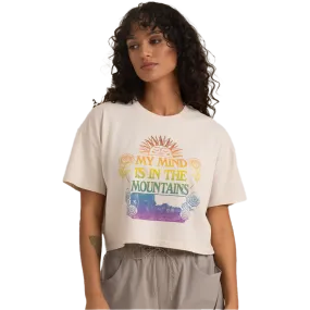 Women Mountian Cropped Boxy Tee Eco Conscious Production