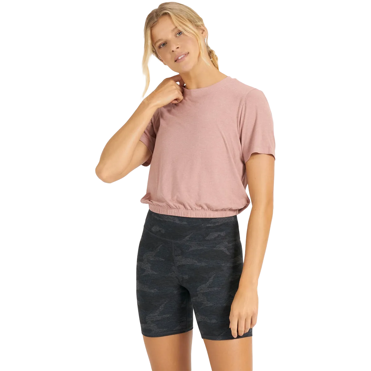 Women's Balance Tee Chilly Comfort Ribbed Collar Design