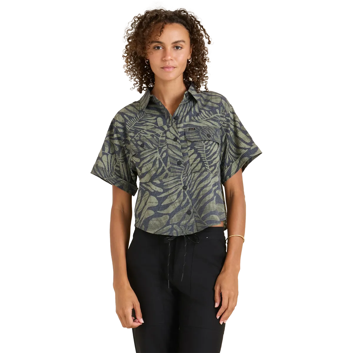 Women's Bless Up Cropped Double Chest Pocket Tagless Labeling
