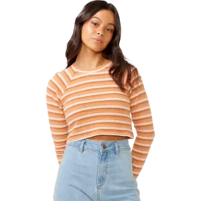 Women's Bobbi Stripe Long Sleeve Non Irritating Seam Finish Sustainable Manufacturing