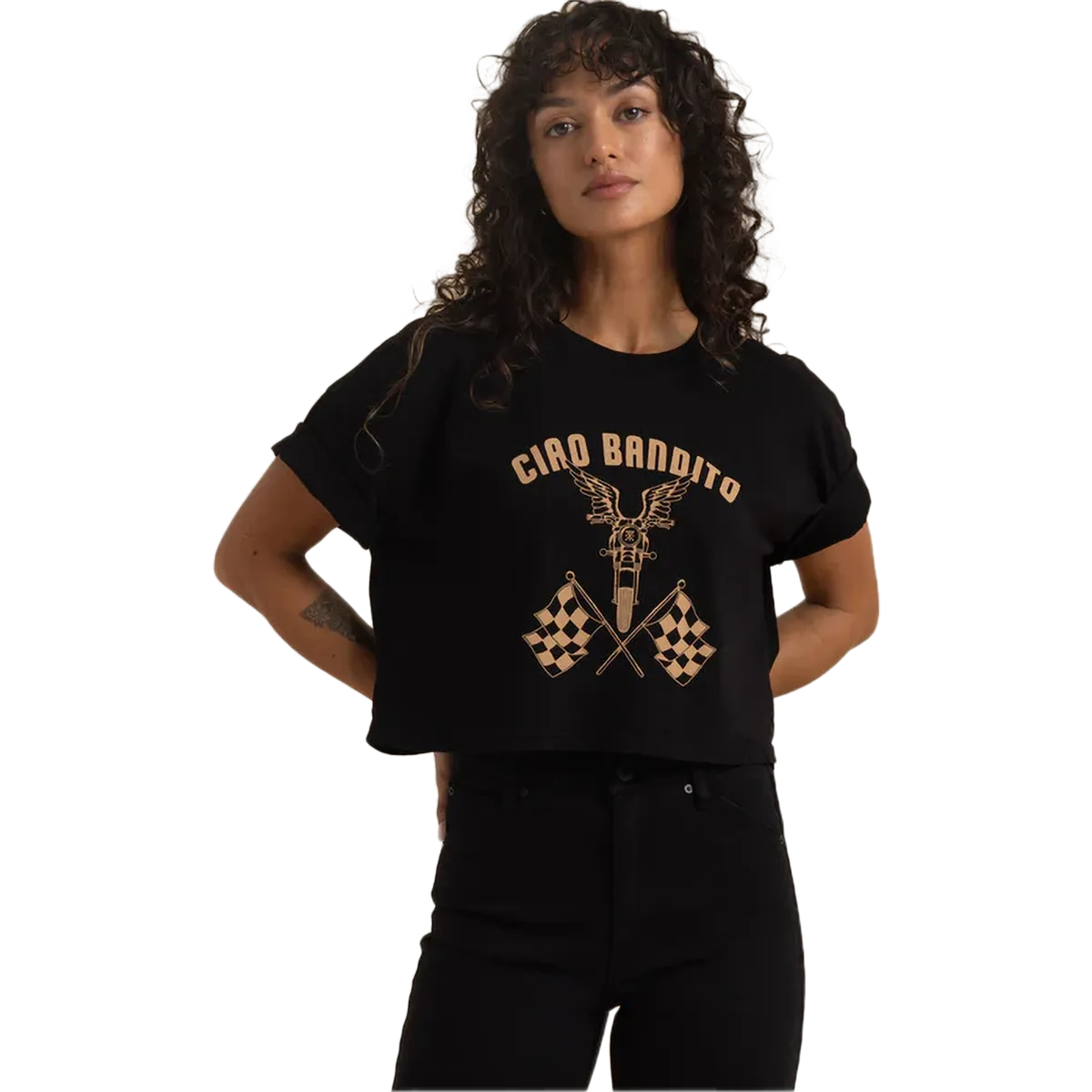 Women's Ciao Cropped Boxy Tee Timeless Piece Quick-Drying Shirt