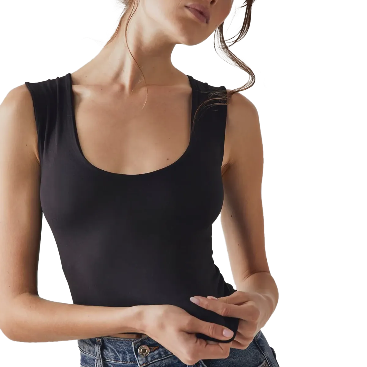 Reflective accents VNeck Style Women's Clean Lines Muscle Cami
