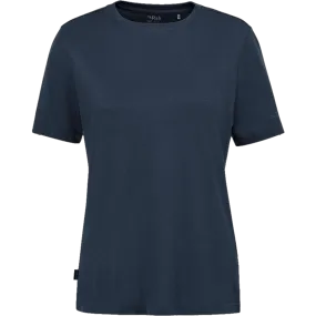 Women's Crimp Logo Tee Double Needle Stitching Subtle Texture Weave