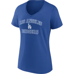 Women's Dodgers Cotton Heart and Soul Short Sleeve LayeredStyling